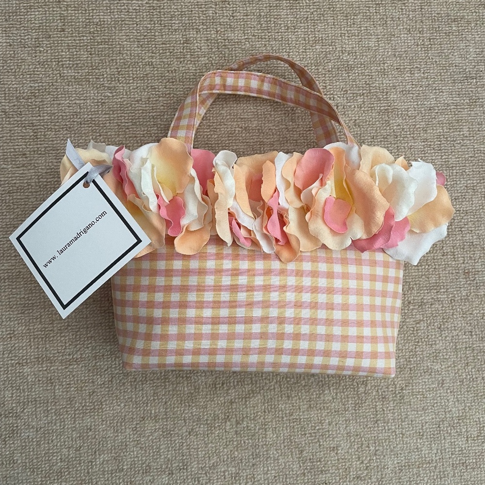 NWT! Laura Madrigano Gingham Purse